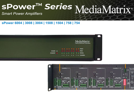 Audio Power Amplifier Peavey MediaMatrix sPower Series