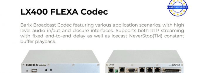 Perangkat Codec AoIP Barix LX400 FLEXA