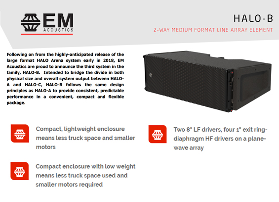 Sound System Line Array EM Acoustics HALO-B