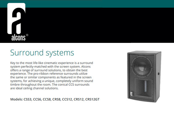 Speaker Sound System Alcons Audio CRS8