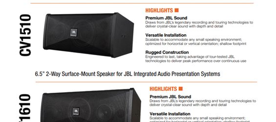 Speaker Sound System JBL CV1510 dan CV1610