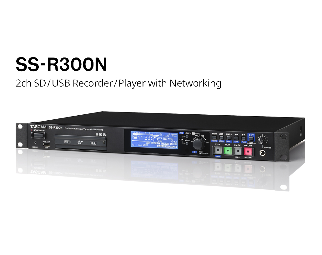 perangkat pemutar ulang dan perekam audio TASCAM SS-R300N