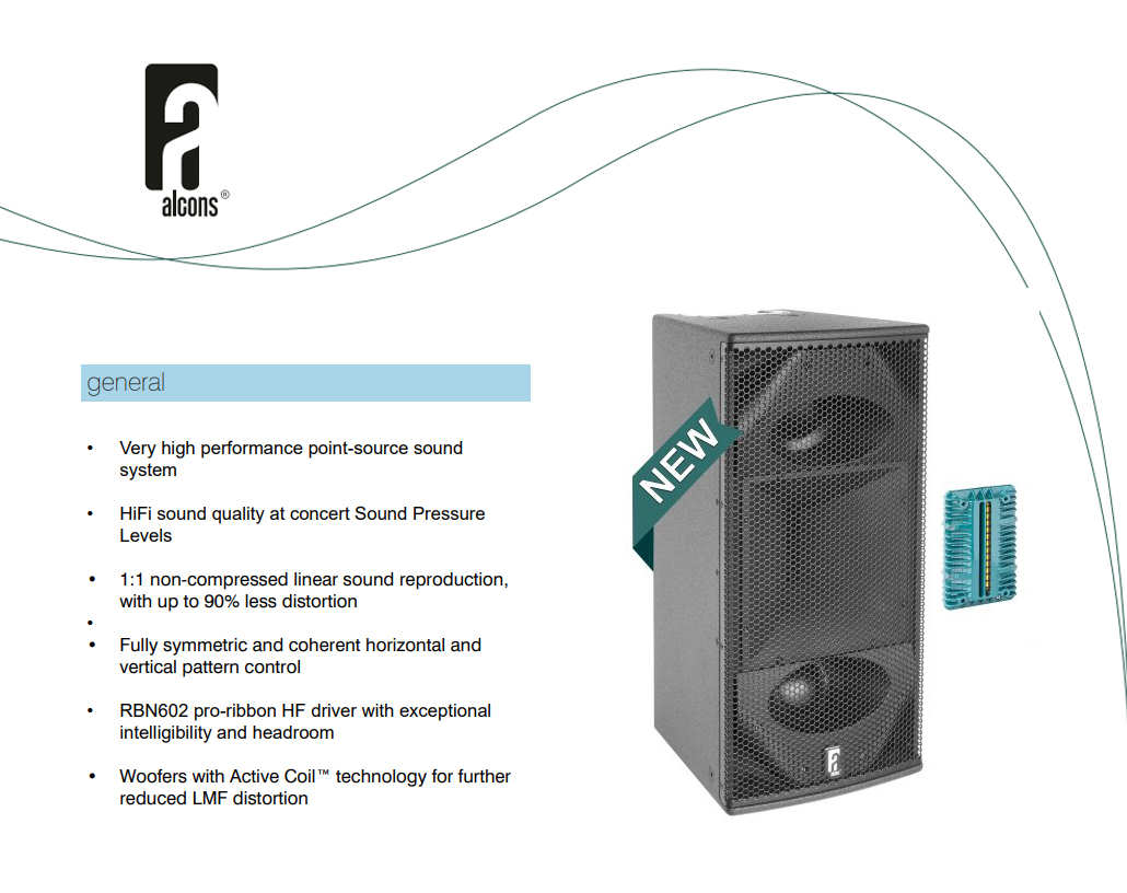 speaker sound system point source Alcons Audio GR20